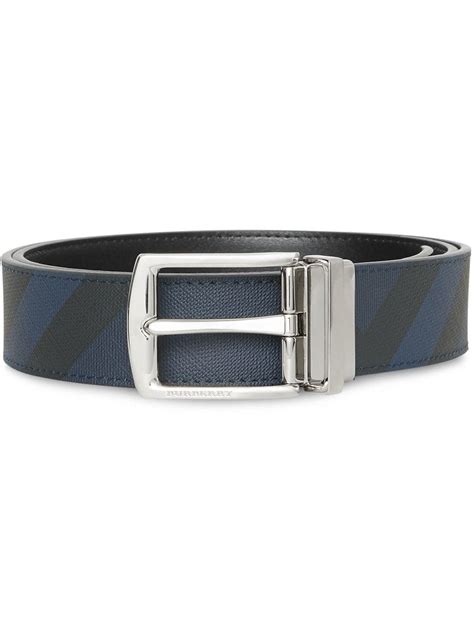 black and blue burberry belt|burberry reversible check belt.